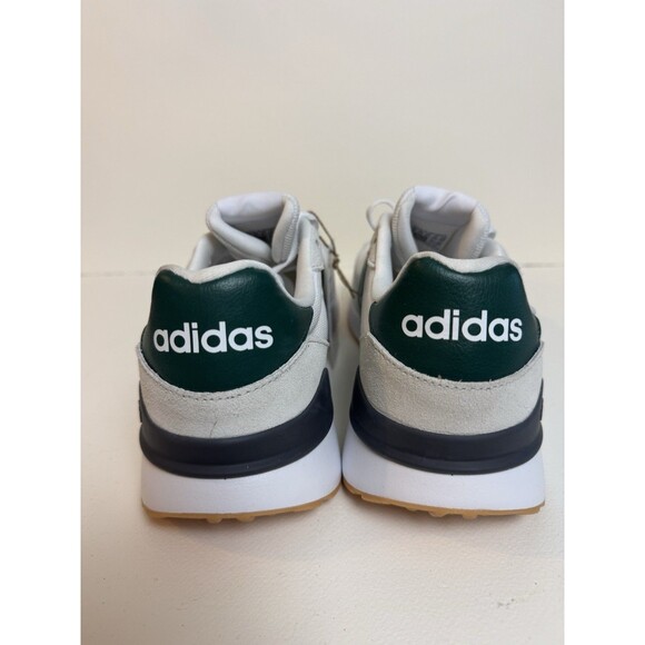 Adidas Run 60\'s 4.0 Sneakers Size 10.5 White Green Shoes Suede Mesh Blend